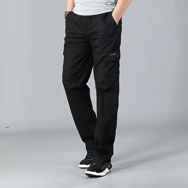 MEN CASUAL STRAIGHT CARGO PANTS (Pack of 2)