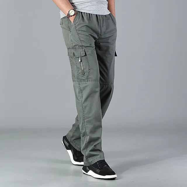 MEN CASUAL STRAIGHT CARGO PANTS (Pack of 2)