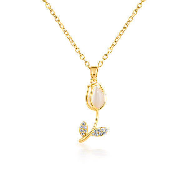 Tulip leaf necklace