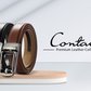 Genuine Leather Belt for Men with Easier Adjustable Autolock Buckle