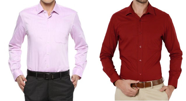 COMBO OF 4 NEW PLAIN SHIRT