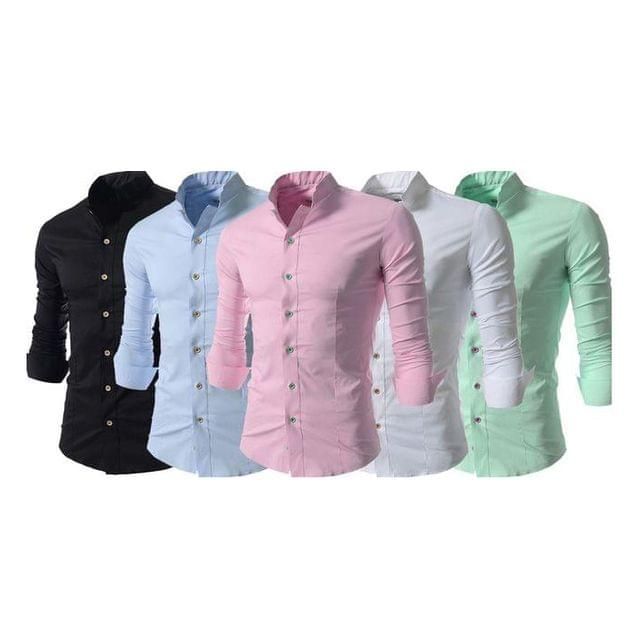 STYLISH COMBO OF 5 PLAIN SHIRT