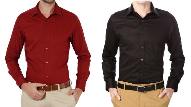 Combo of Trendy 5 Plain Shirts