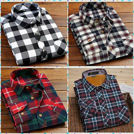 COMBO OF 4 FASHION CHECK SHIRT