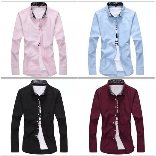 TRENDY  4 CASUAL PLAIN SHIRTS